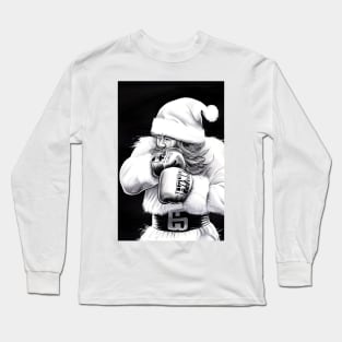 Merry Kickmas Santa Claus Kickboxing Fighter Long Sleeve T-Shirt